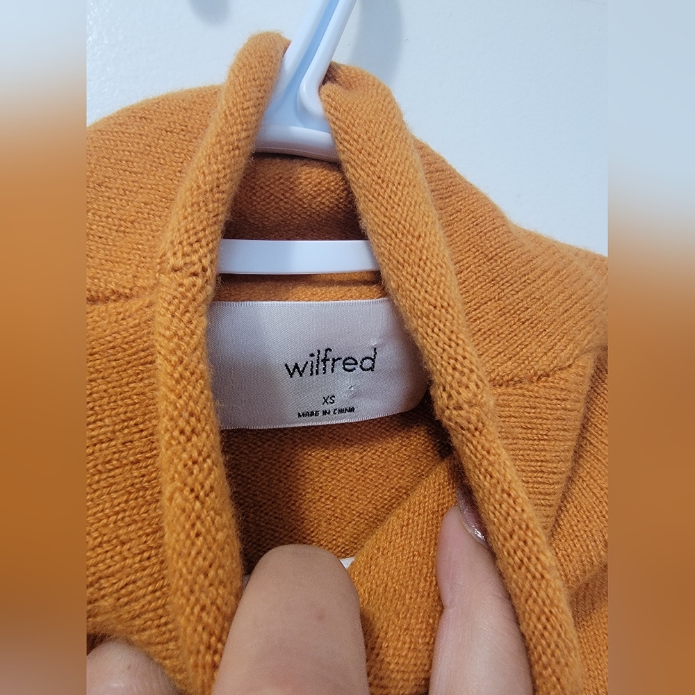 SOLD Wilfred 100% Merino Wool sweater "Cyperie" mock turtleneck xs Aritzia - Picture 4 of 8